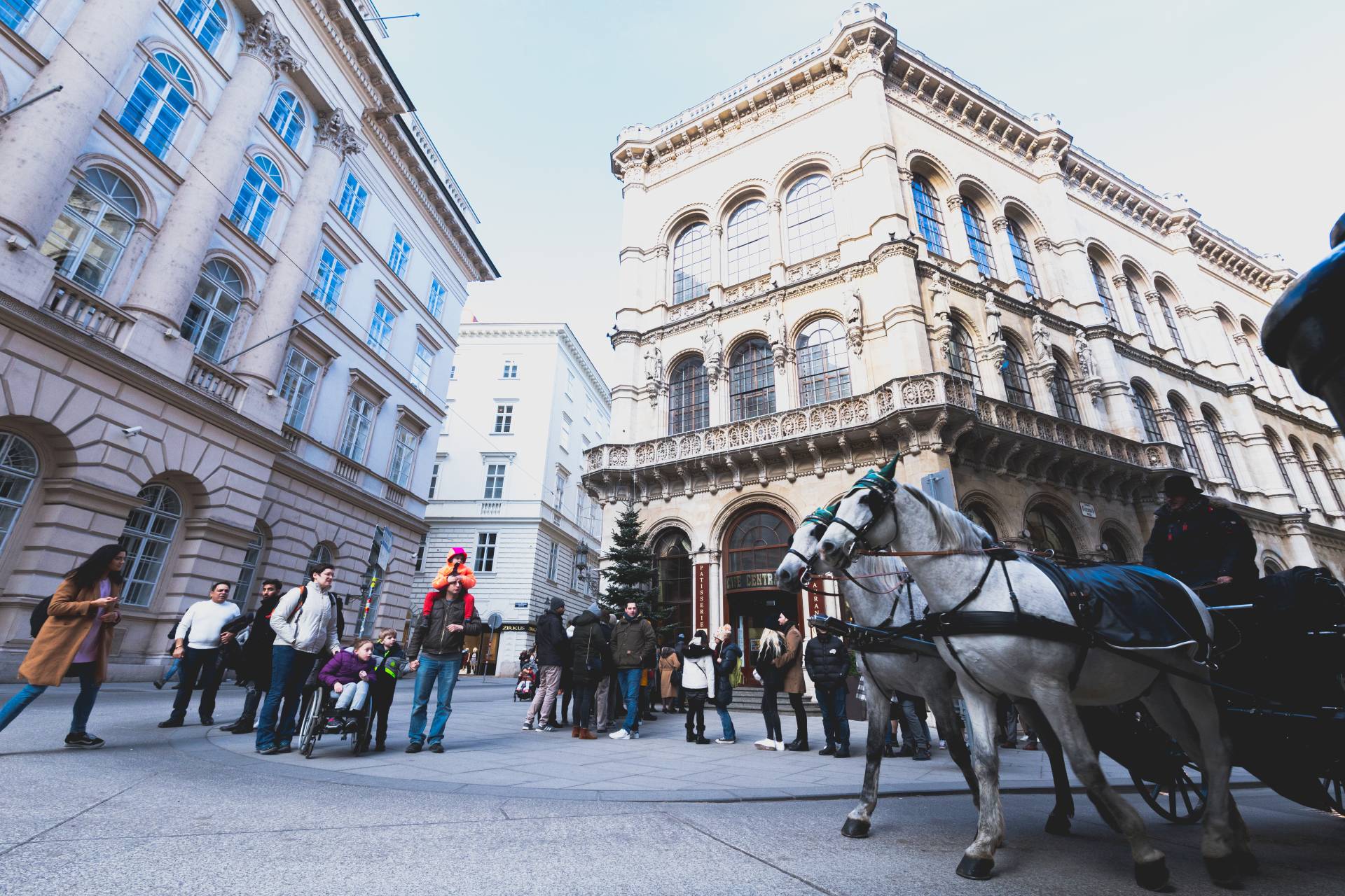 Bilder aufgenommen in Wien während meines ersten Testlaufes mit einen Ultra Weitwinkel Objektiv in der Streetfotografie.